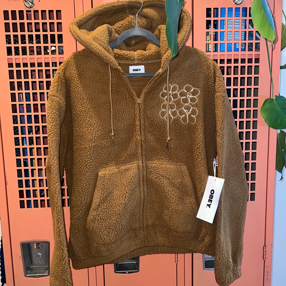 Women’s Obey fleece Chance Hooded Jacket. Size Small. NWT. - Picture 4 of 8